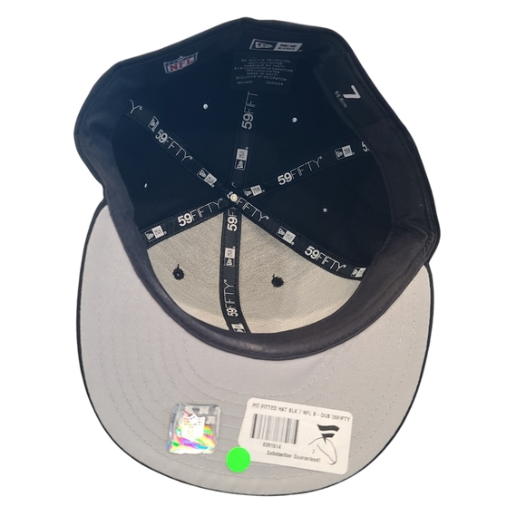 New Era Pittsburgh Steelers Black Basic 9FIFTY Enhanced Mens Snapback Hat Size 7 - Picture 7 of 8